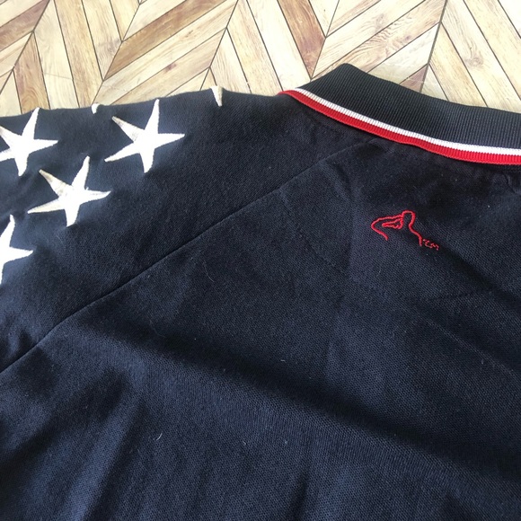 Elks Club USA Mens American Flag Polo Size Medium. In God We Trust. - Picture 5 of 8